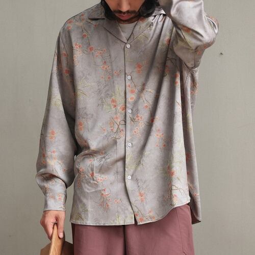 モダンフラワープリントシャツ vi1391