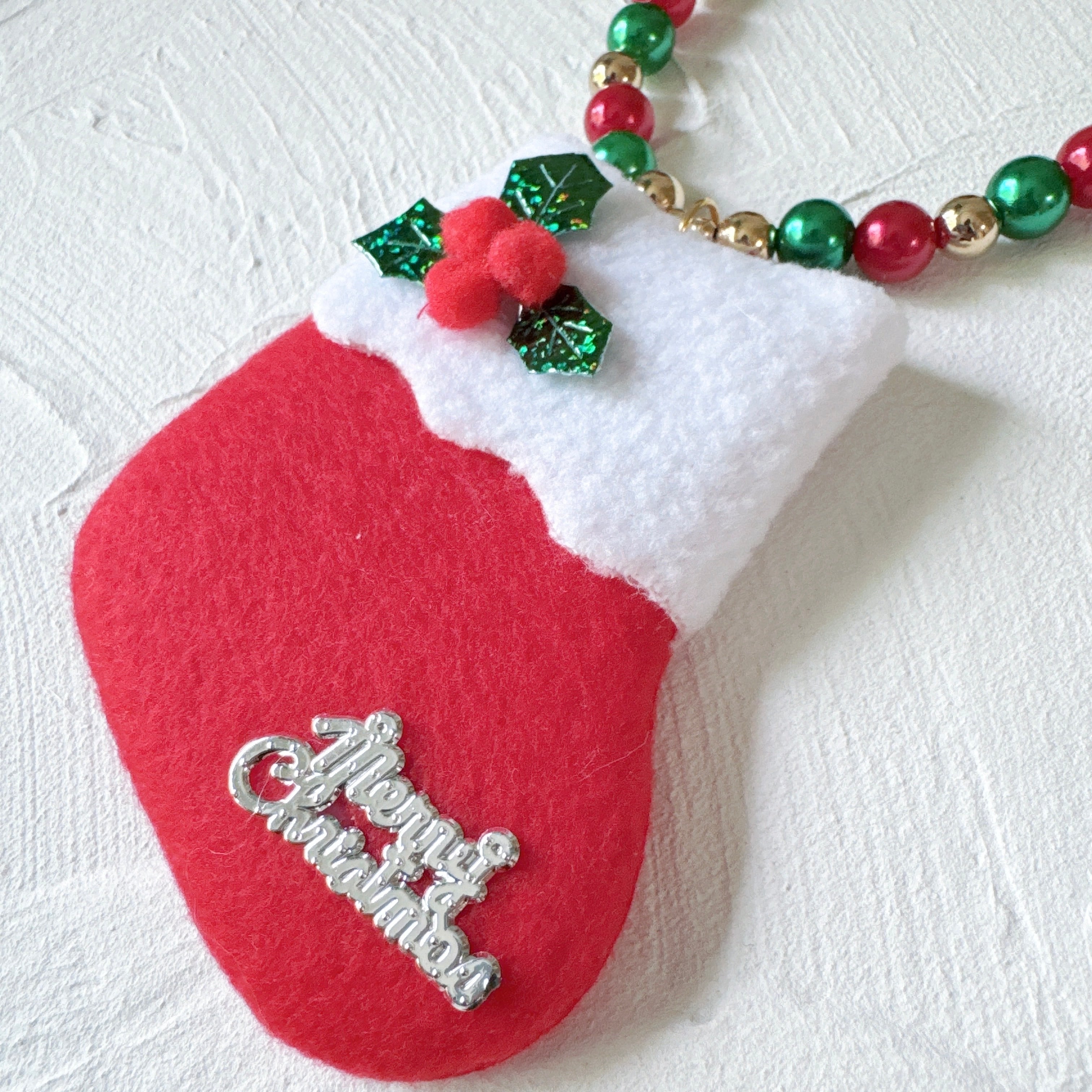 クリスマス*クリスマスブーツネックレス