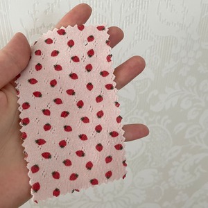 【 即納 】minmini strawberry (pink) / アイレットニット / 韓国生地