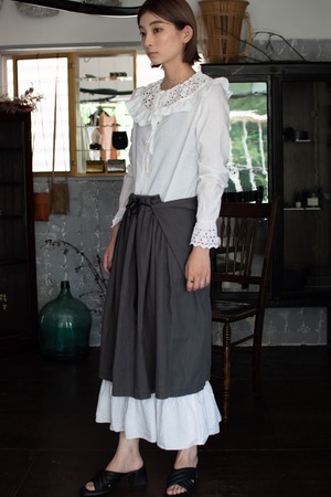 ISABEL MARANT cotton rap skirt