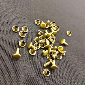 両面カシメ 頭6mm×足6mm【金ブロ(20セット入り)】JR-72