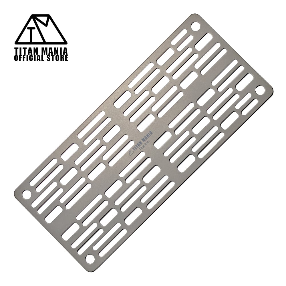 グリルプレート 焼き網 S チタン製 超軽量 極軽 角型 頑丈 25cm 鉄板