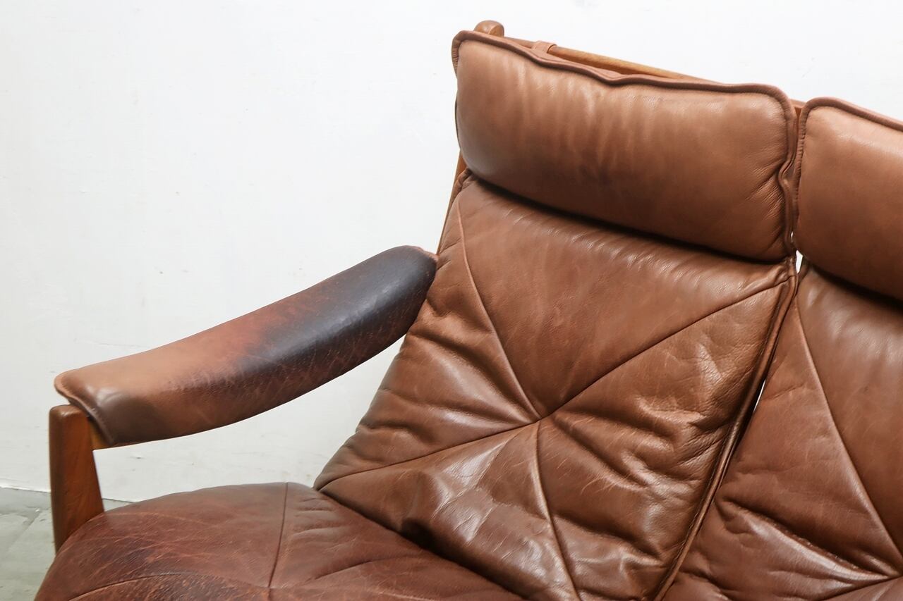 北欧 ヴィンテージ Lied Mobler リードモブラー 本革 2P ソファ 北欧 ノルウェー ヴィンテージ Lied Mobler リードモブラー 本革