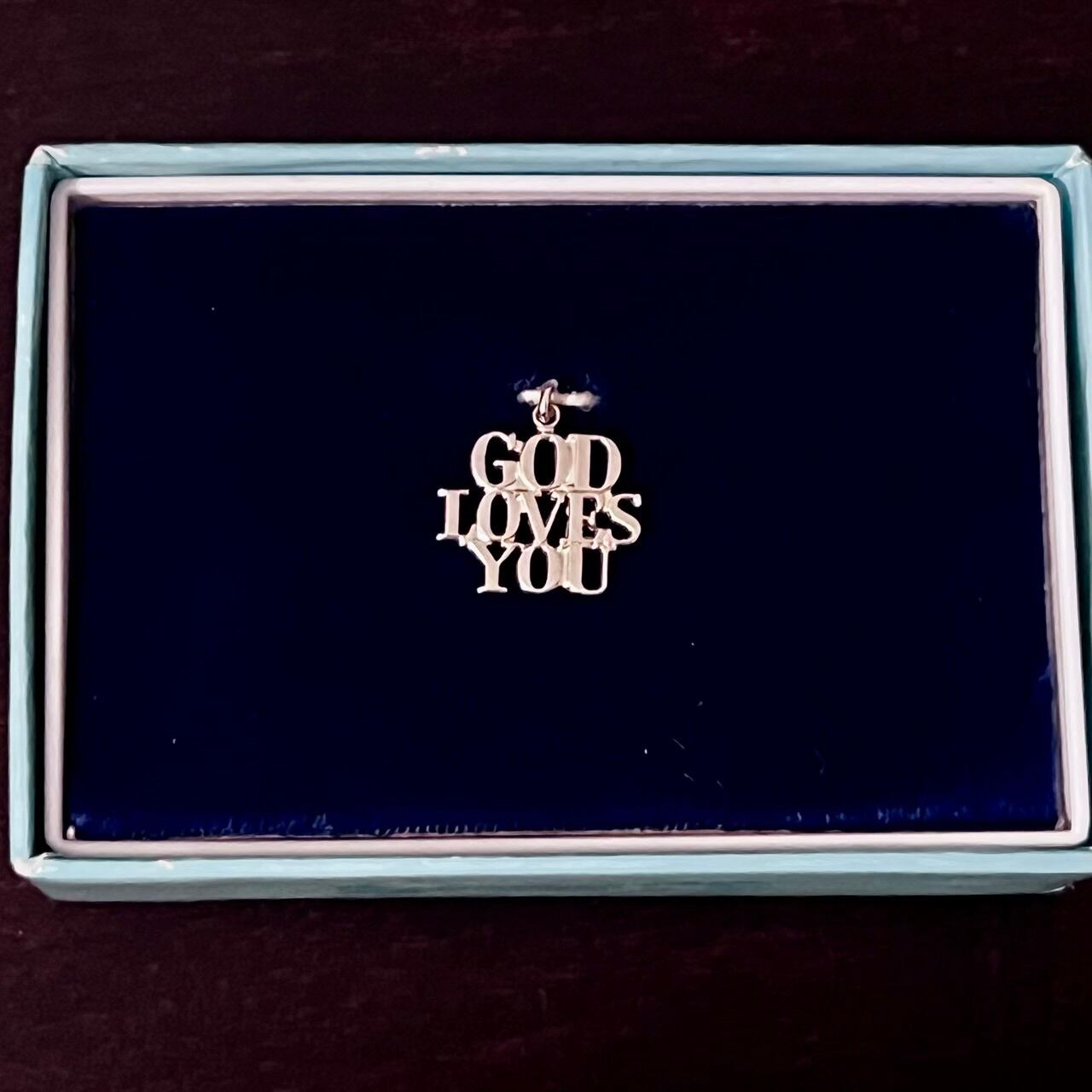 VINTAGE TIFFANY & CO. GOD LOVES YOU Charm Sterling Silver
