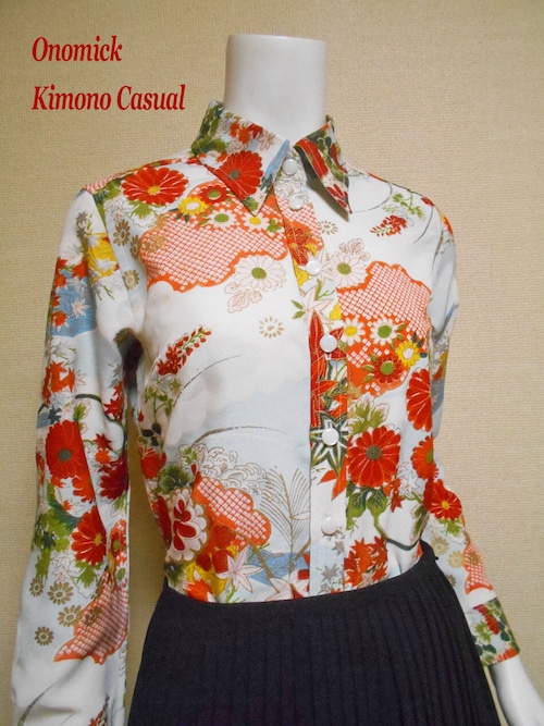 着物ブラウス Kimono Blouse LS-281/M