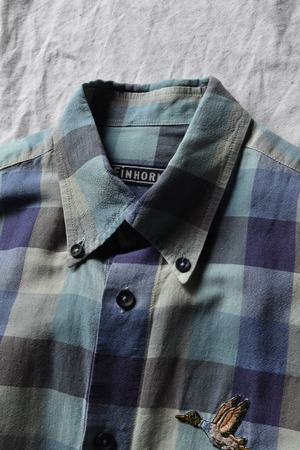 Goose one-point plaid S/S shirt