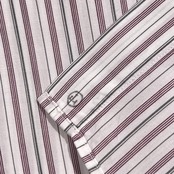 90s 00s Polo by Ralph Lauren ポロ ラルフローレン ストライプ 長袖 クレリックシャツ ワイシャツ サイズ 41-82 /ホワイト×ボルドー系 メンズ ビンテージ