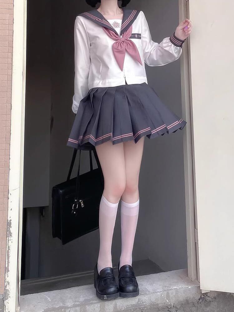 新春セール】[GSYCL] 制服 長袖 ピンクリボン セーラー服 花 女子