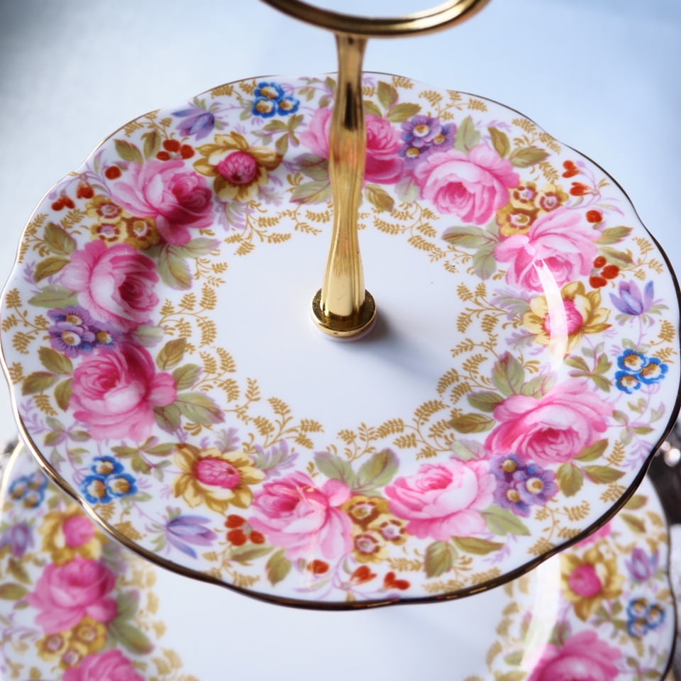 希少 英国ロイヤルアルバート セレナ スリーティアーズ スタンド《支柱