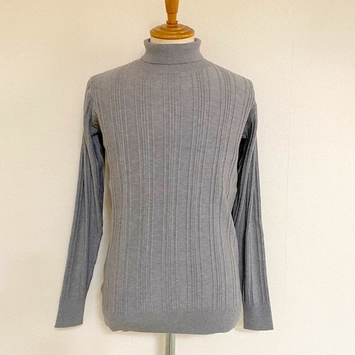 Graphene Stripe Turtle Knit　Gray