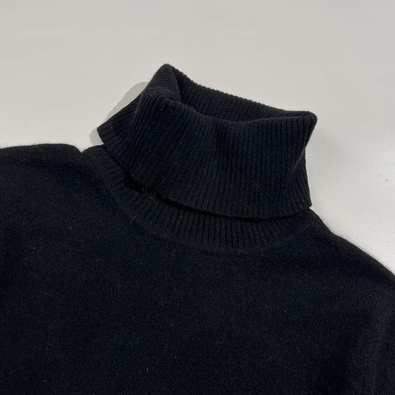カシミヤ100% UNIQLO ユニクロ タートルネック ニット セーター M/ブラック レディース