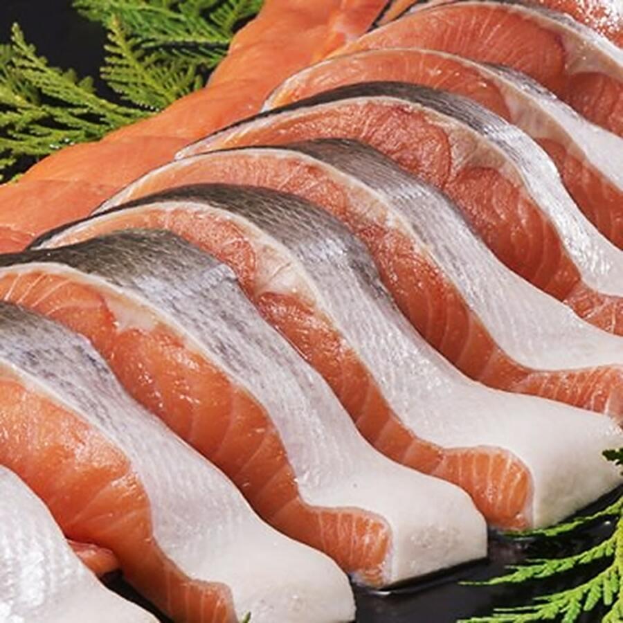 鮭 新巻姿切身 天然物 北海道産 銀毛鮭