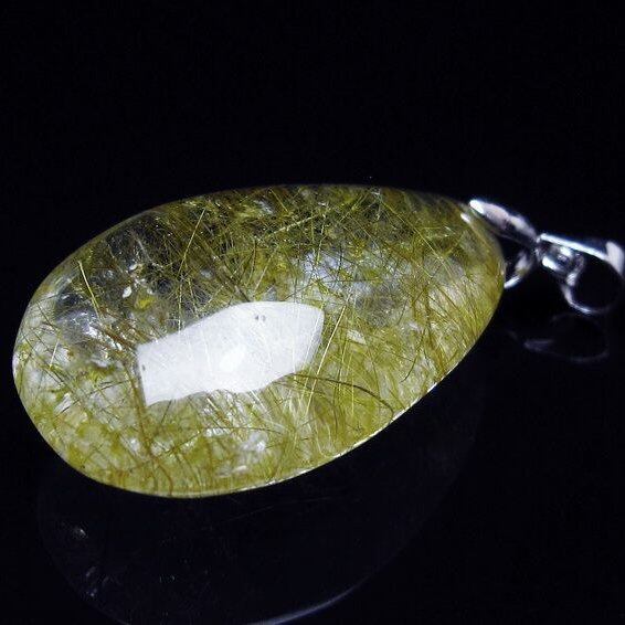 プラチナルチルクォーツ ペンダント 一点物 メール便可 [M便 1/20] 112-13159