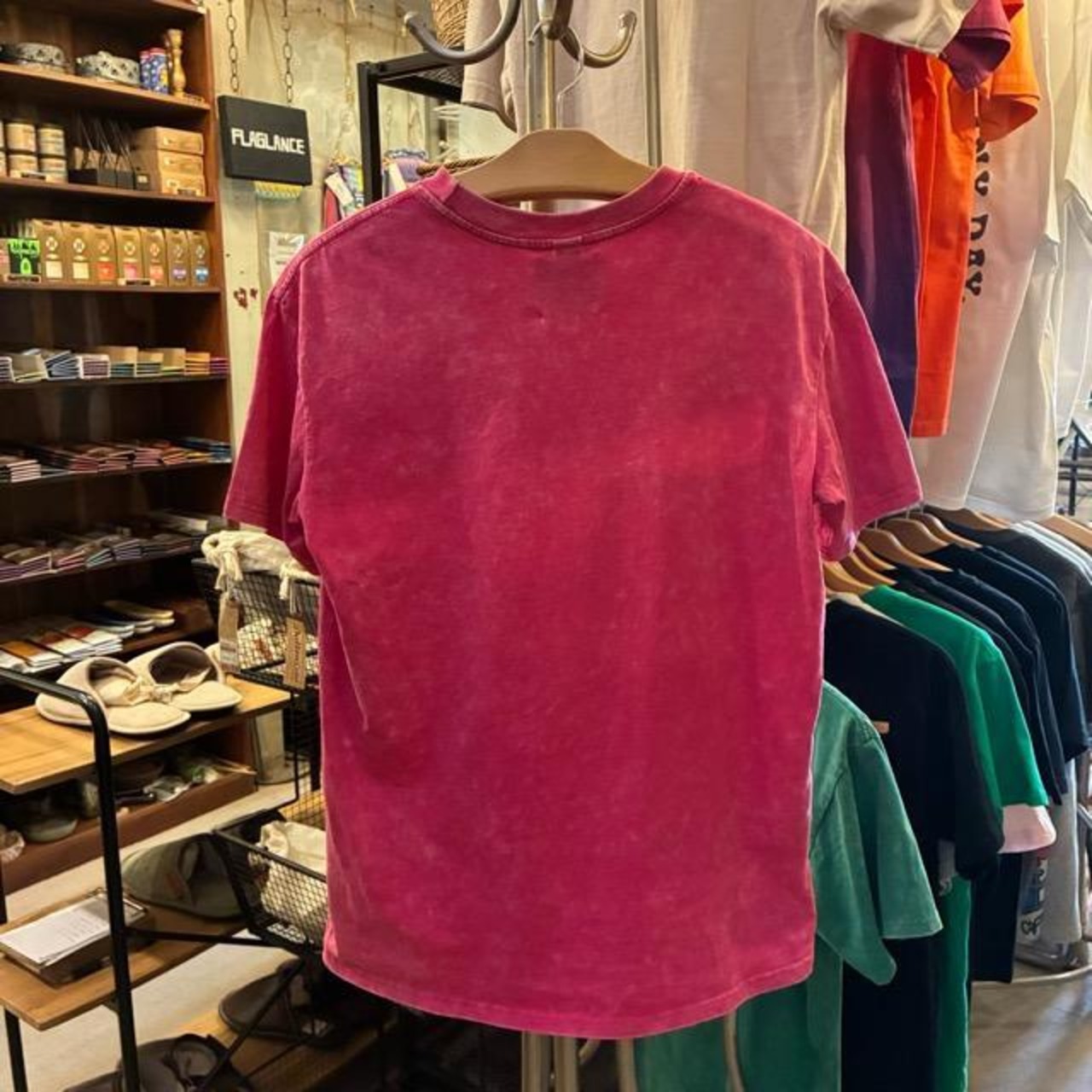 TOPANGA Lady's　ピグメントダイグラフィックTシャツ　全2色　LEMONS　 全２色　ピンク　グリーン　カットソー　S　M　メンズ　レディース　ユニセックス