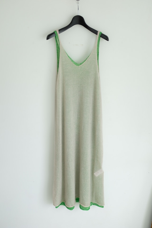 [unfil] extrakid mohair & silk layered knit dress