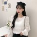 ✞ サマー♥カワイイ♥ラウンドネックスリーブシフォンシャツブラウスブラウス ランタンスリーブ スウィート 夏物 ✞ゴスロリ SM ミリ 甘ロリ クラロリ 和ロリ エレガント 黒ロリ 姫ロリ 華ロリ BB-BB80481404346
