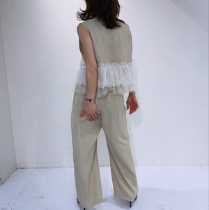 エイミーロウ  Eimee Law レースフリルベスト×パンツ SET UP