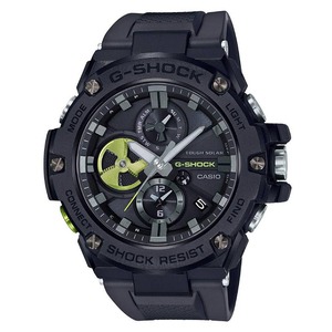 【即納】CASIO カシオ G-SHOCK Gショック G-STEEL Gスチール スマートフォンリンク Bluetooth通信 GST-B100B-1A3 ブラック×グリーン 腕時計 メンズ