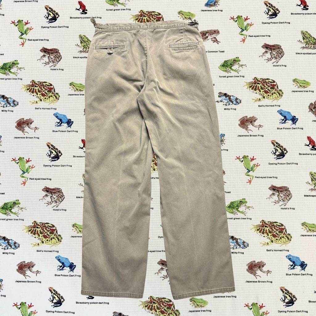 80s90sラルフローレン薄手ウールインプリーツワイドパンツアメリカ製