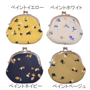 がま口 小銭入れ 丸型 コインケース (ペイントホワイト) レトロ22種類 財布 工房 手作り 日本製 エコパッケージ MX-0034-270