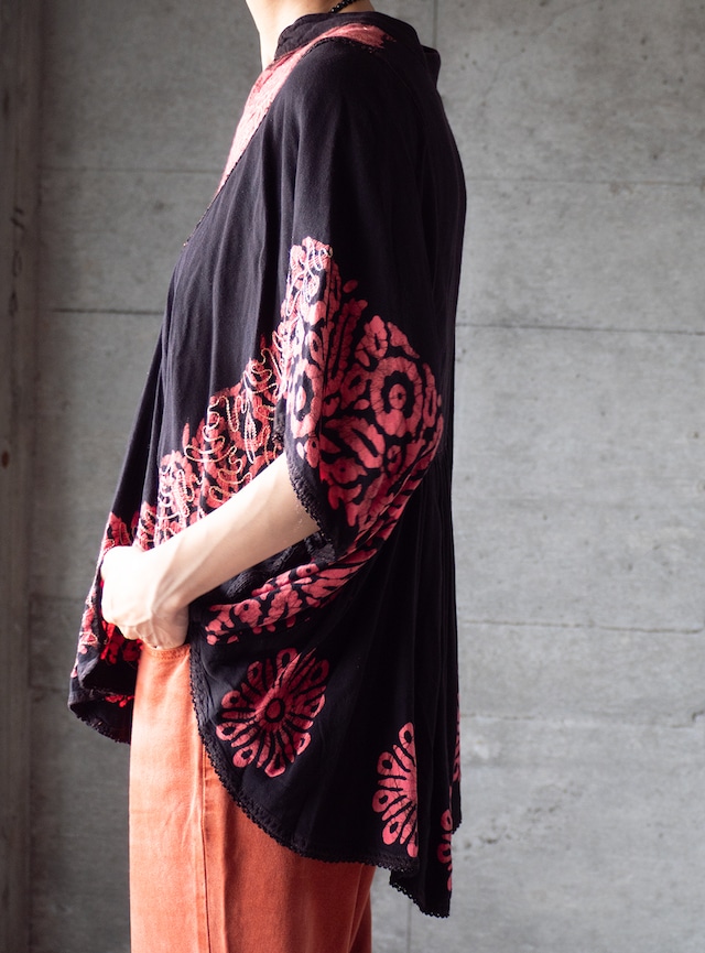 "KIRAT" used Rayon boho-chic pullover