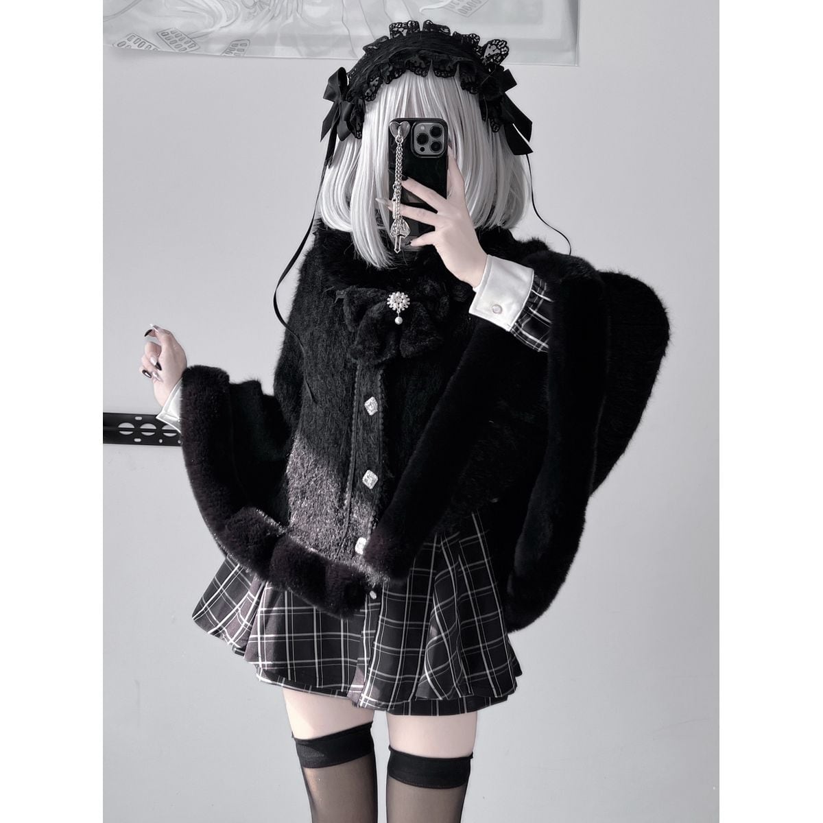 地雷系・量産型ファートリムケープコート | Maiden's Rêve