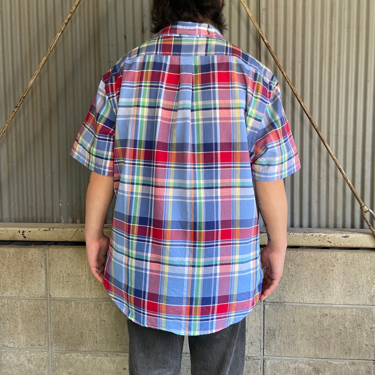RALPH LAUREN ラルフローレン SLIM FIT マドラスチェックシャツ 半袖