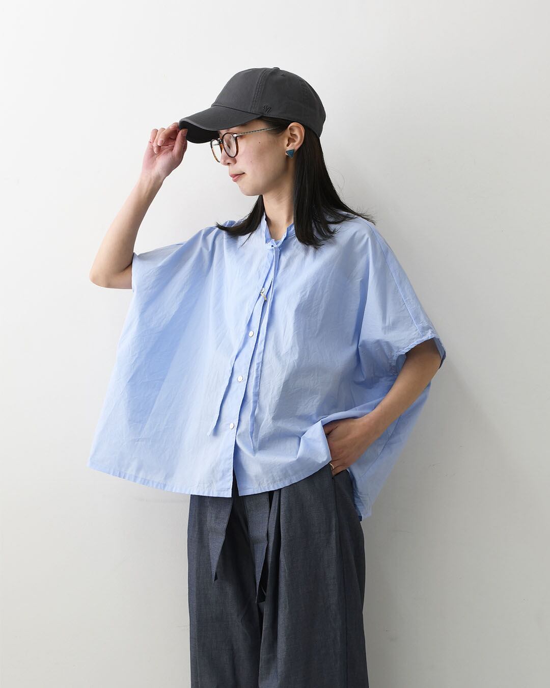 MIDIUMI [ミディウミ] BOW-TIE WIDE SHIRT [2-730184] ボウタイ ワイド