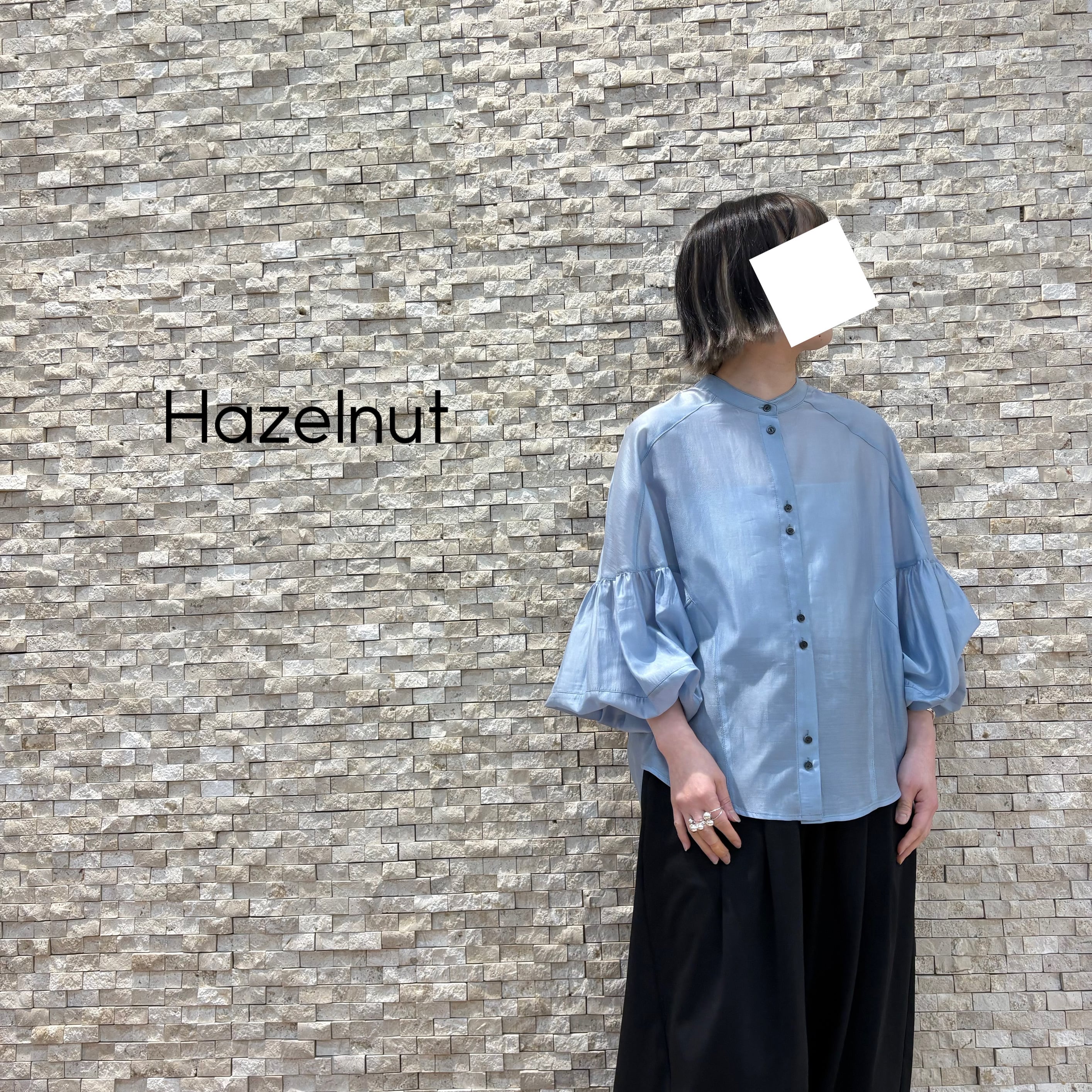 【Hazelnut】ボリュームスリーブ・シアーブラウス(26041)
