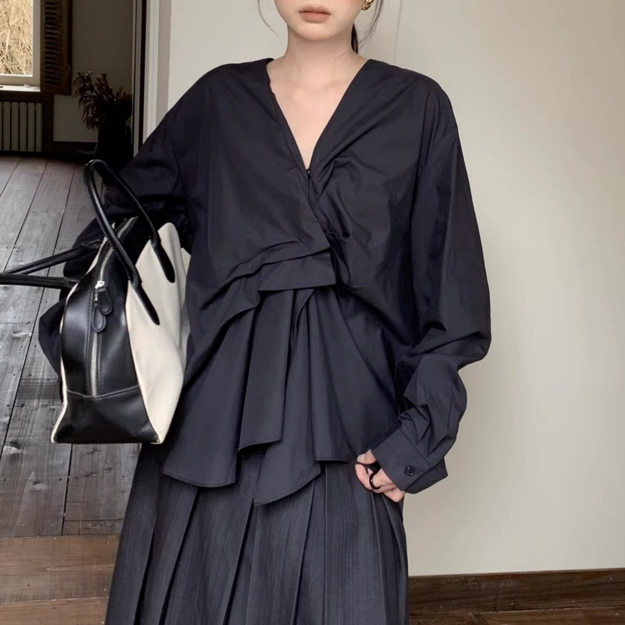 Front Cross Design Blouse 00818