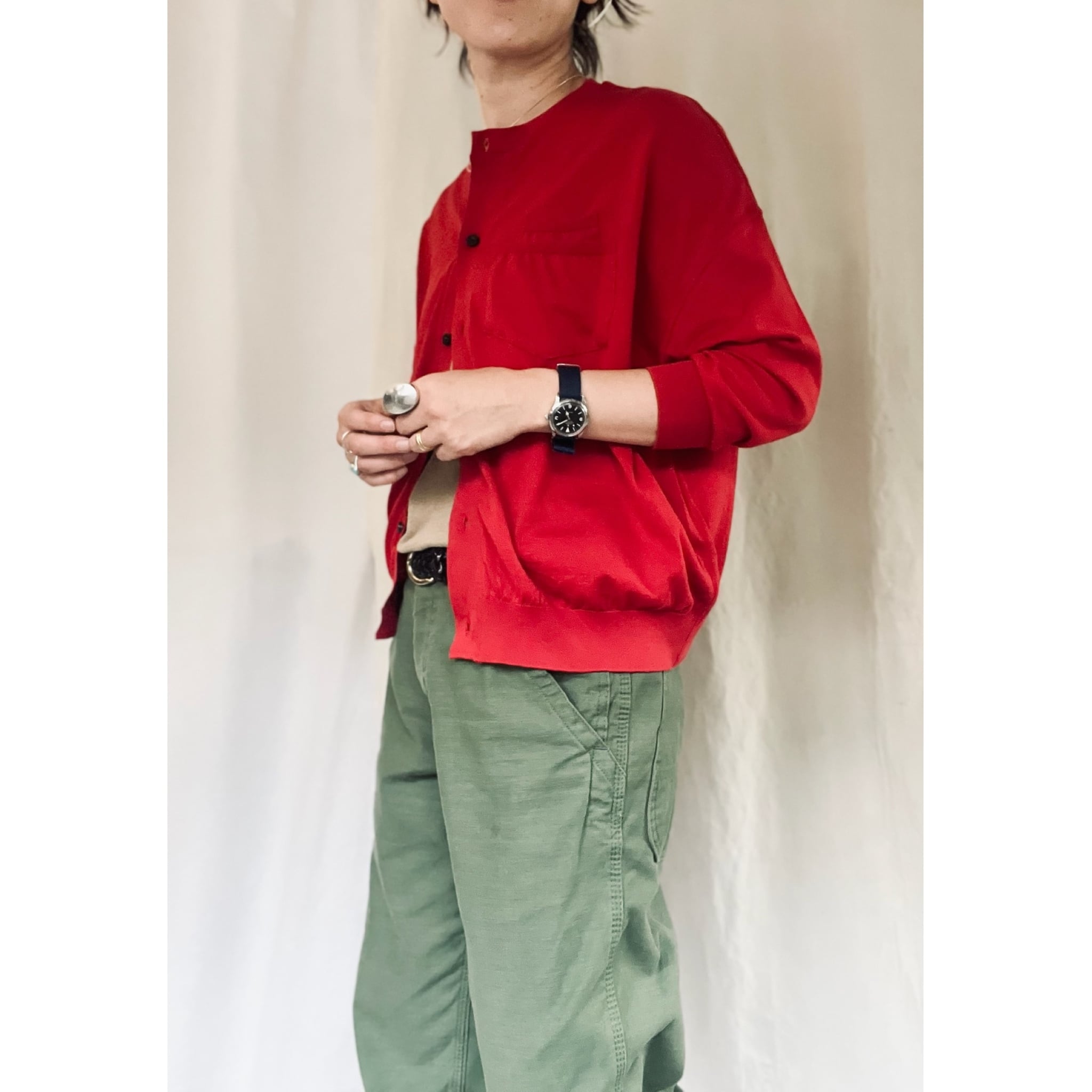 Simva115-0010-DarkRed 18G Drop Shoulder Cardigan | O'KEEFFE Online