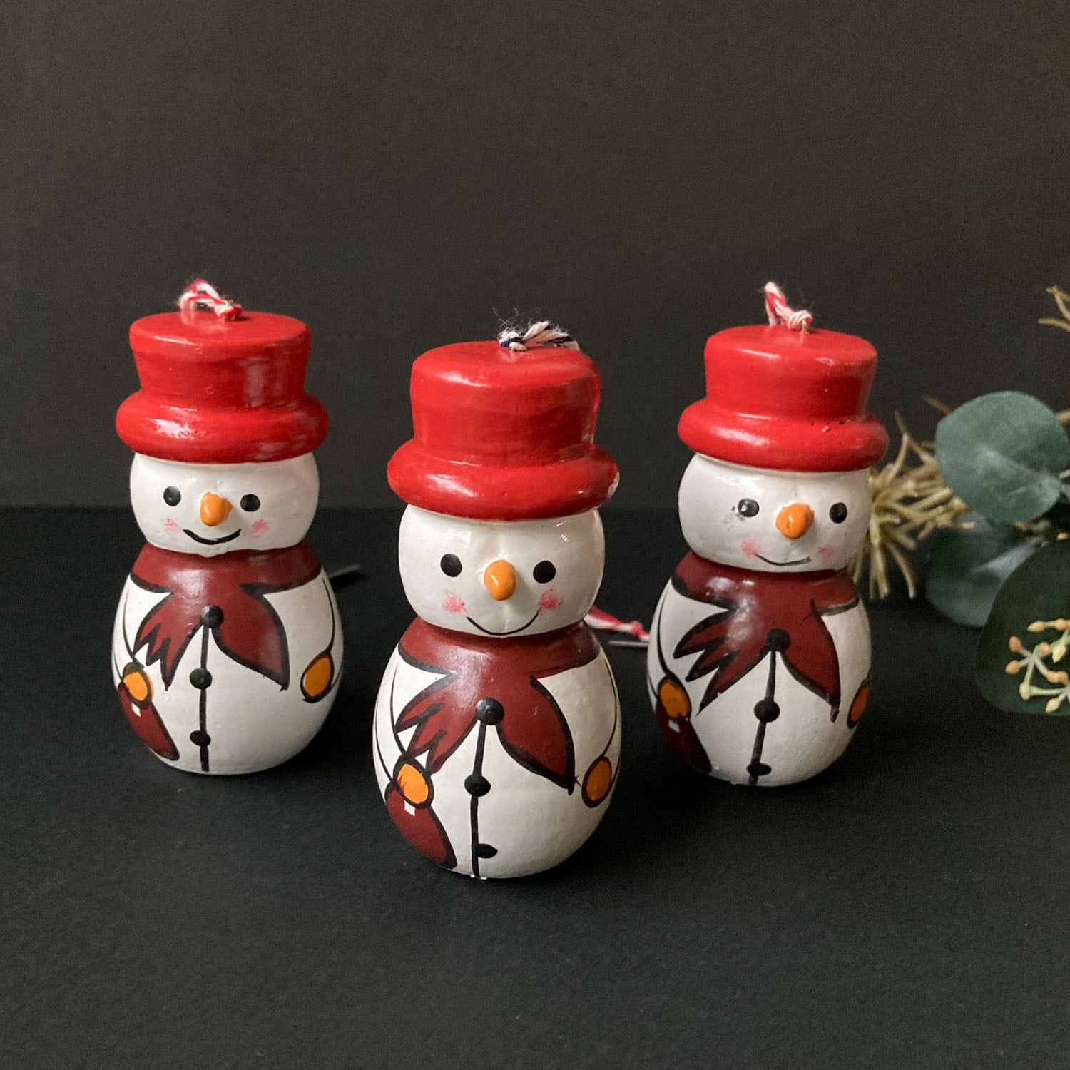 オーナメント トップハットをかぶった雪だるま | Dua-アクセサリー