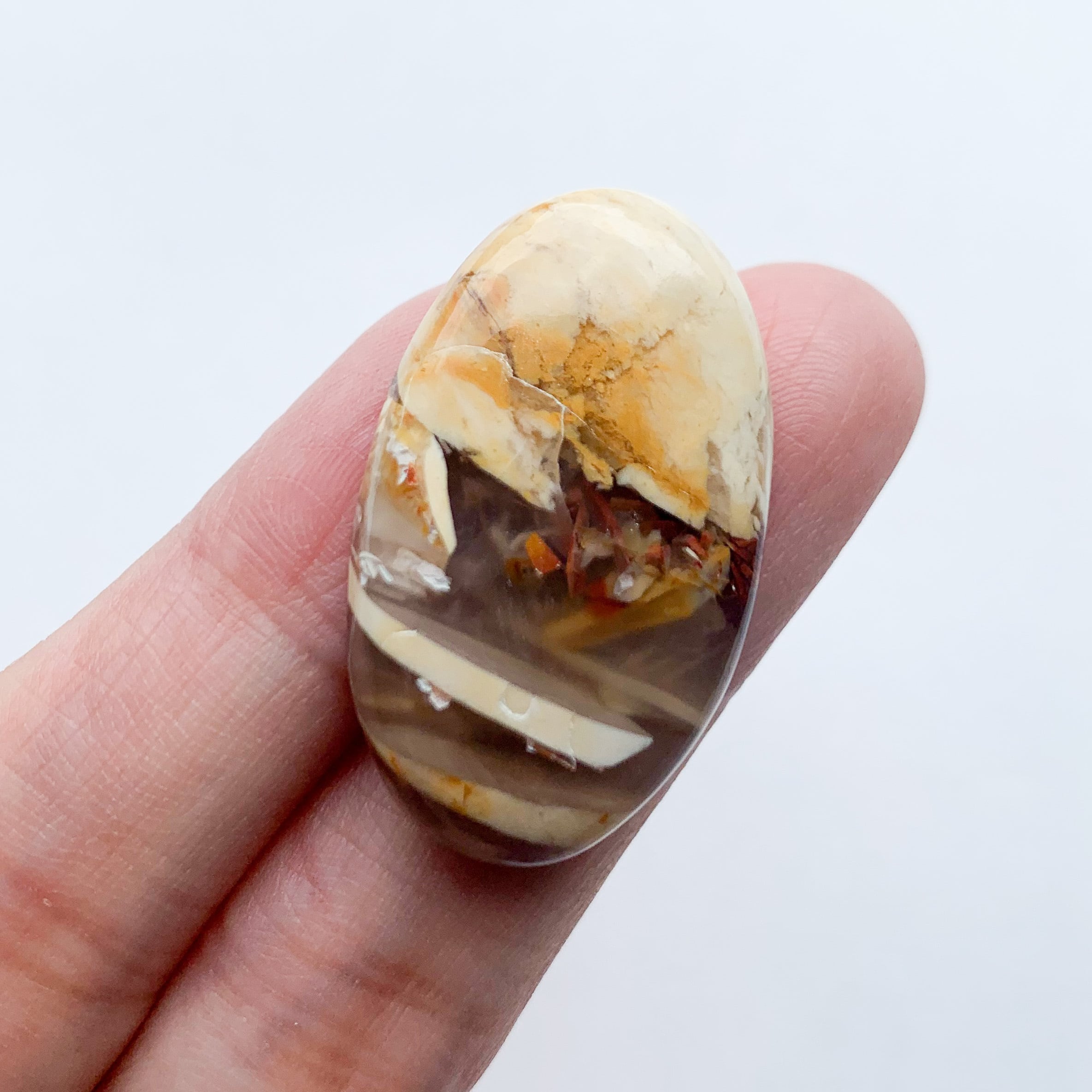 石木文　オーバル ムーカイト カボション オーバル | crescent-天然石アクセサリー