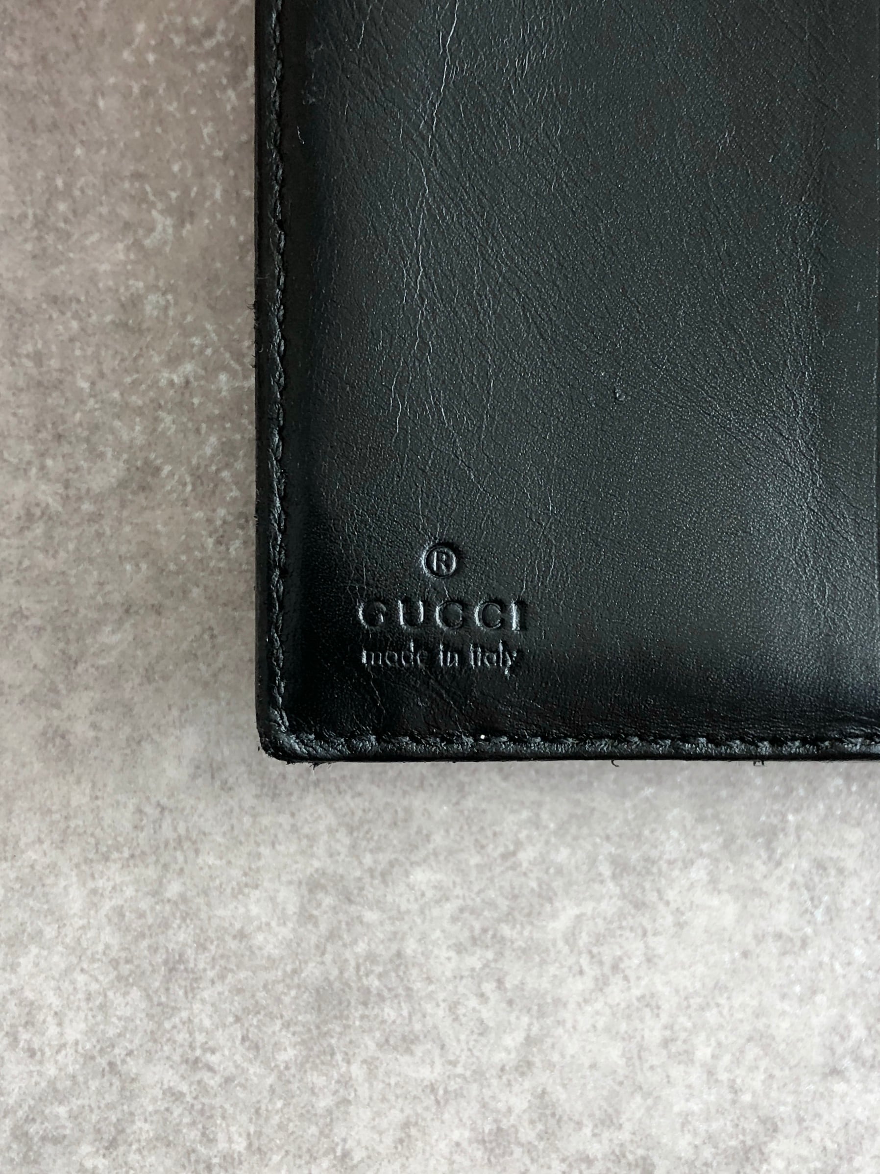 GUCCI グッチ GG 財布 ブラック Gロゴ キャンバス 2つ折り vintage