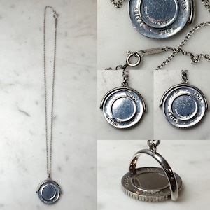 vintage 2003’s TIFFANY silver “HEADS/TAILS” swivel coin pendant necklace