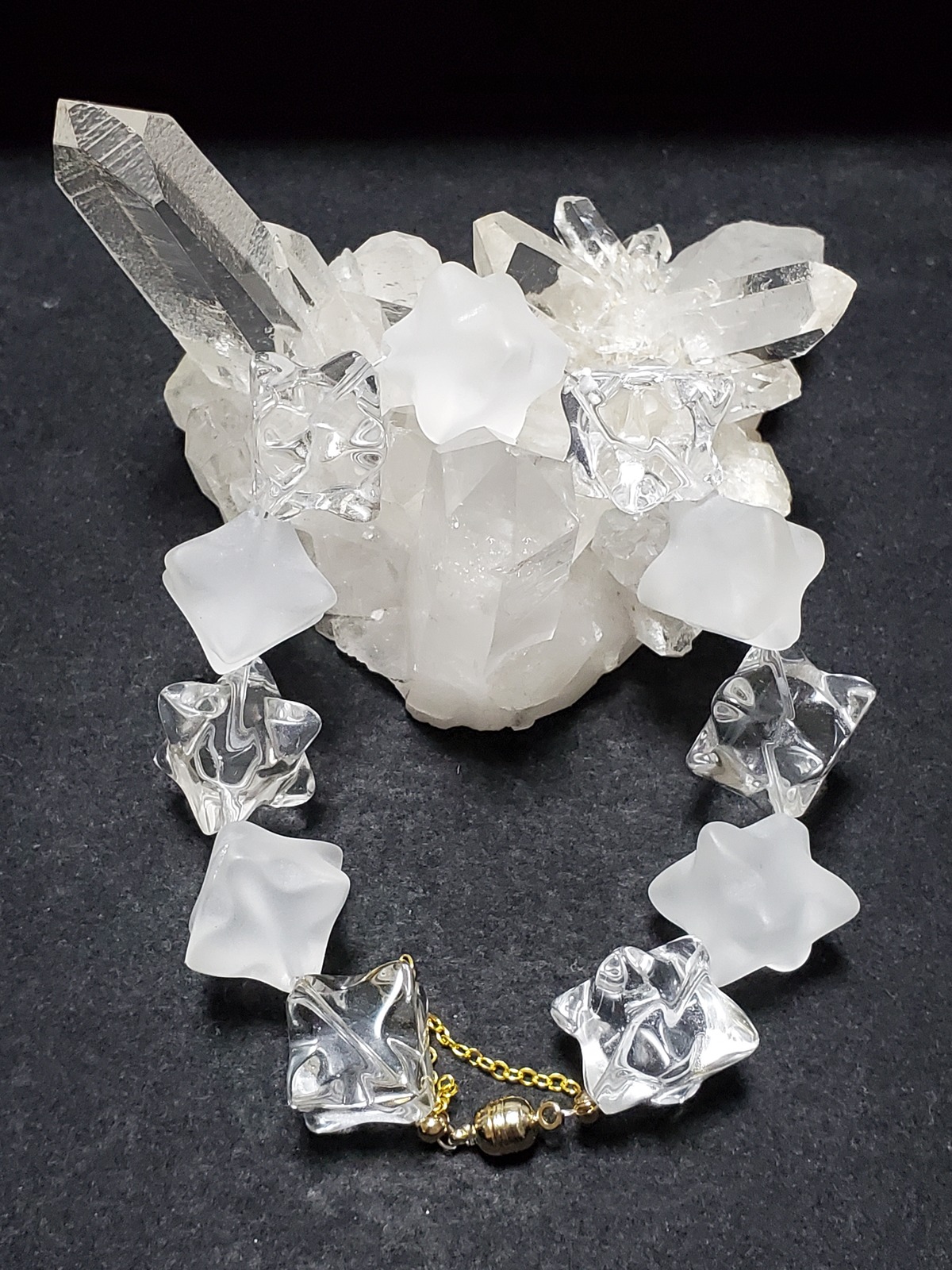 12㎜ マカバスター水晶 ブレスレット | ー天然石 DEARSー