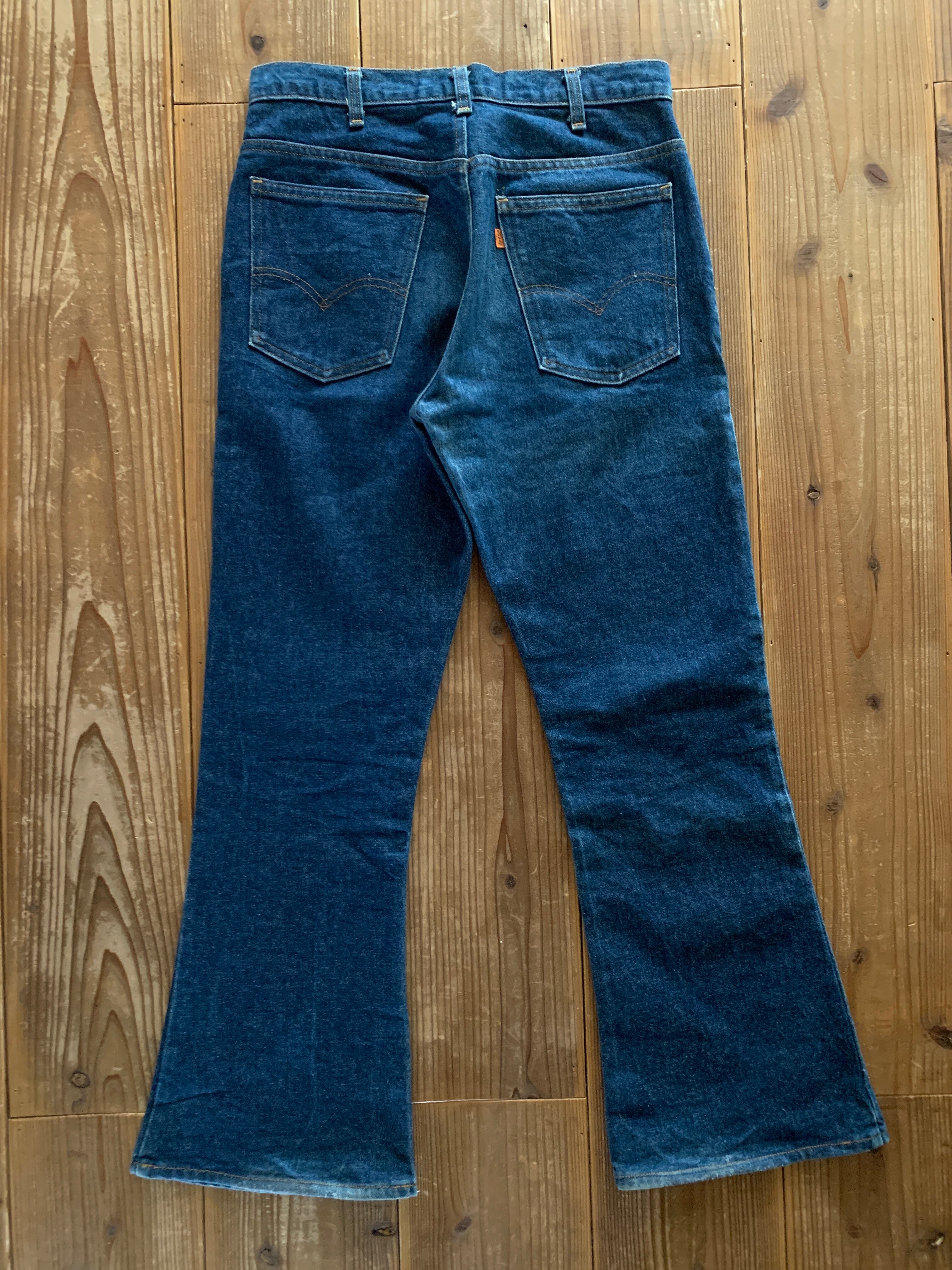 80's Levi's 646 デニムパンツ オレンジタブ 濃紺 リペアあり 表記（32 × 30）