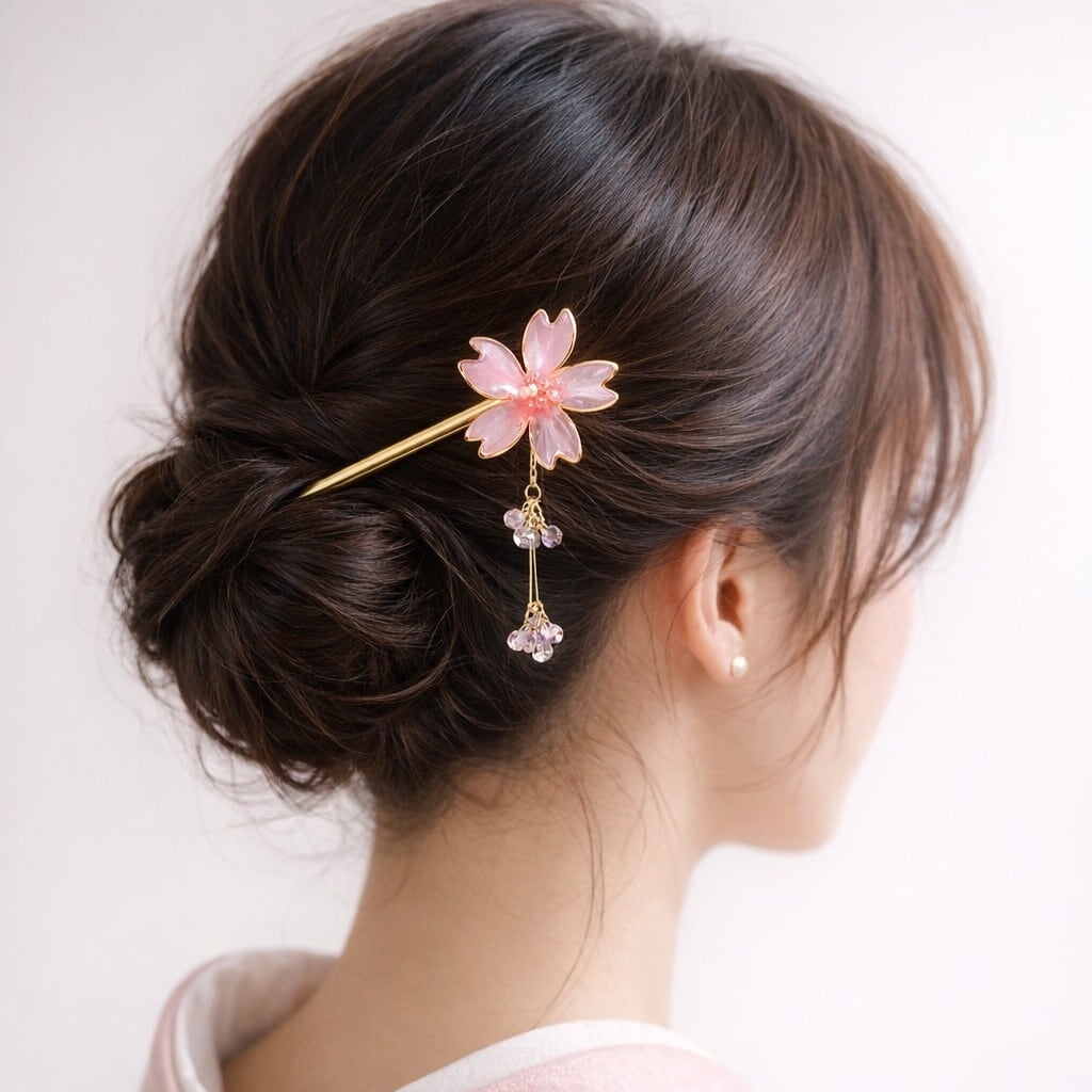 桜のかんざし |和装ヘアアクセサリー・結婚式・成人式・ギフトにおすすめのサクラの髪飾り
