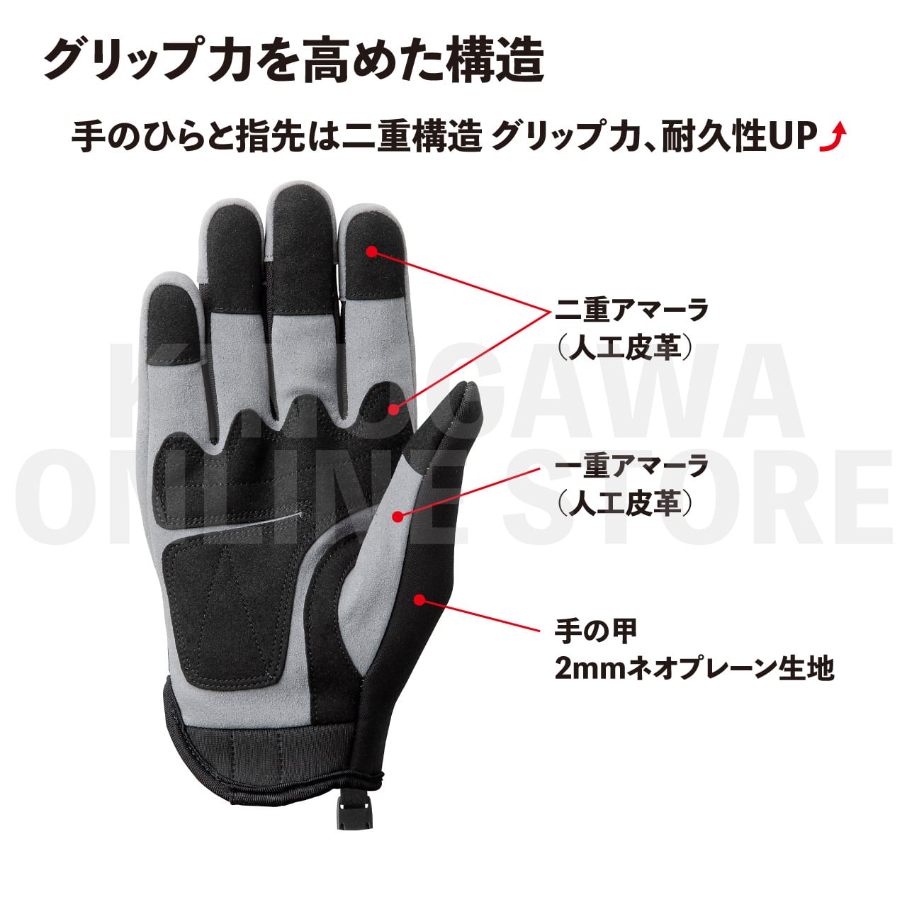 スリーシーズングローブショート GULL ガル ダイビンググローブ