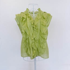 ★店頭受注販売限定★Mia Asterismフロントフリル デザインブラウス【1624695】