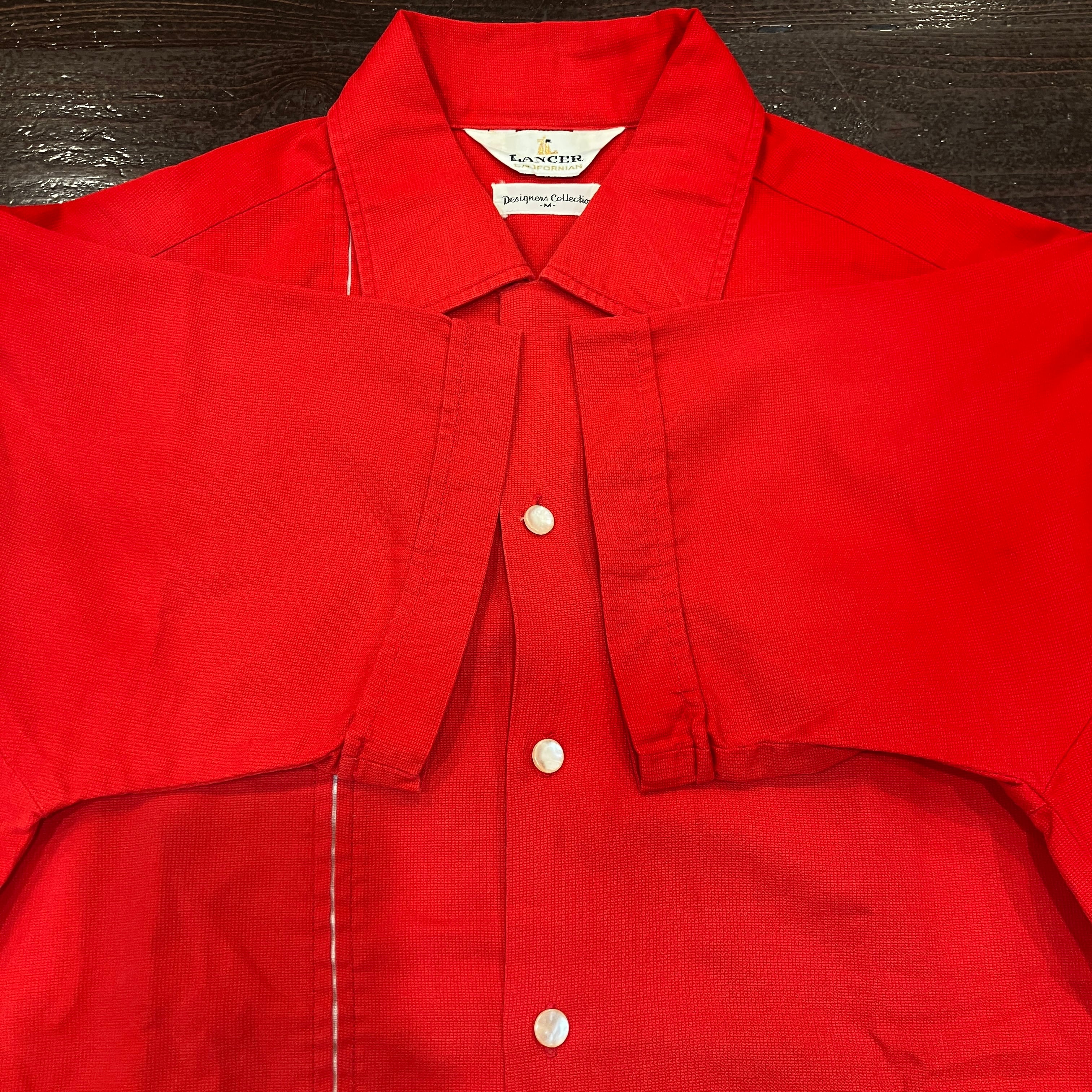 トップス 60s lancer s/s rayon shirt 1960'S LANCER S/S RED COTTON SHIRT | safarionline