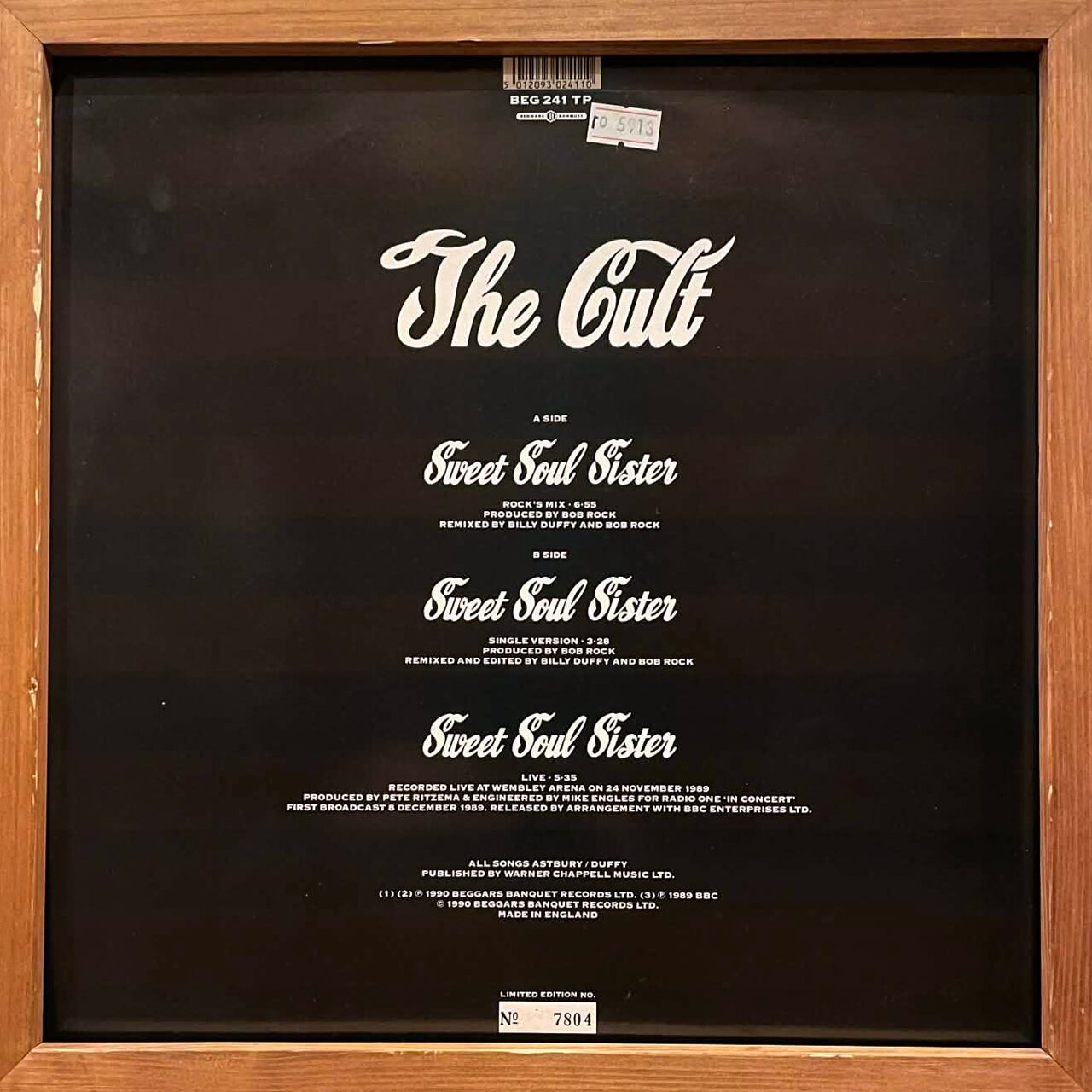 The Cult – Sweet Soul Sister (Picture 12EP) | Underground Gallery