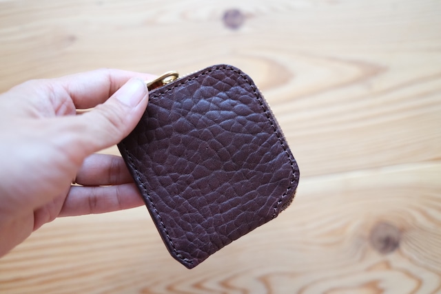 《即納》zip coin case【burgundy】