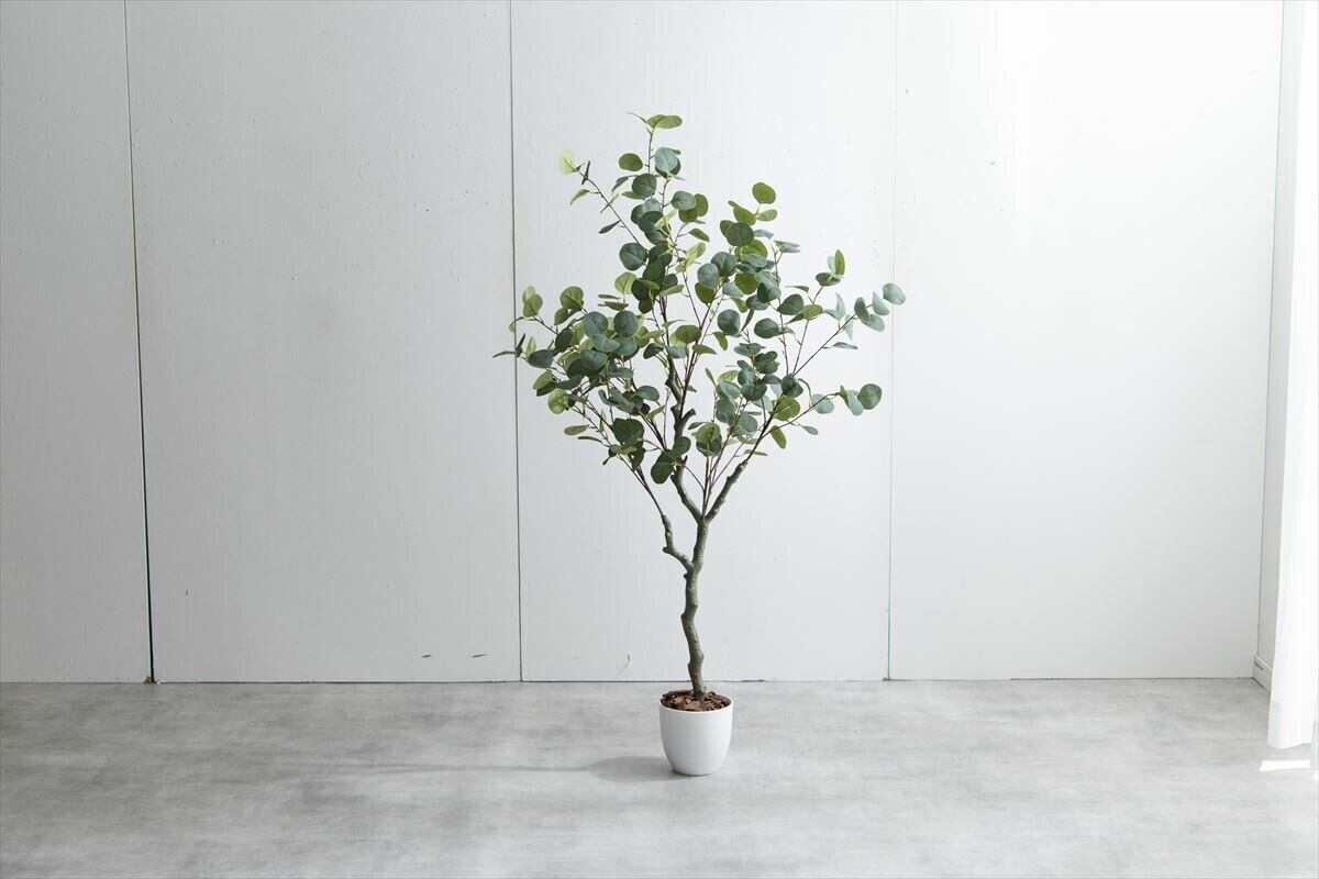 光触媒 人工観葉植物 ユーカリ 高さ130 大型 フェイクグリーン（1272） 92a573ac08d7d07c2f070fb27373fa