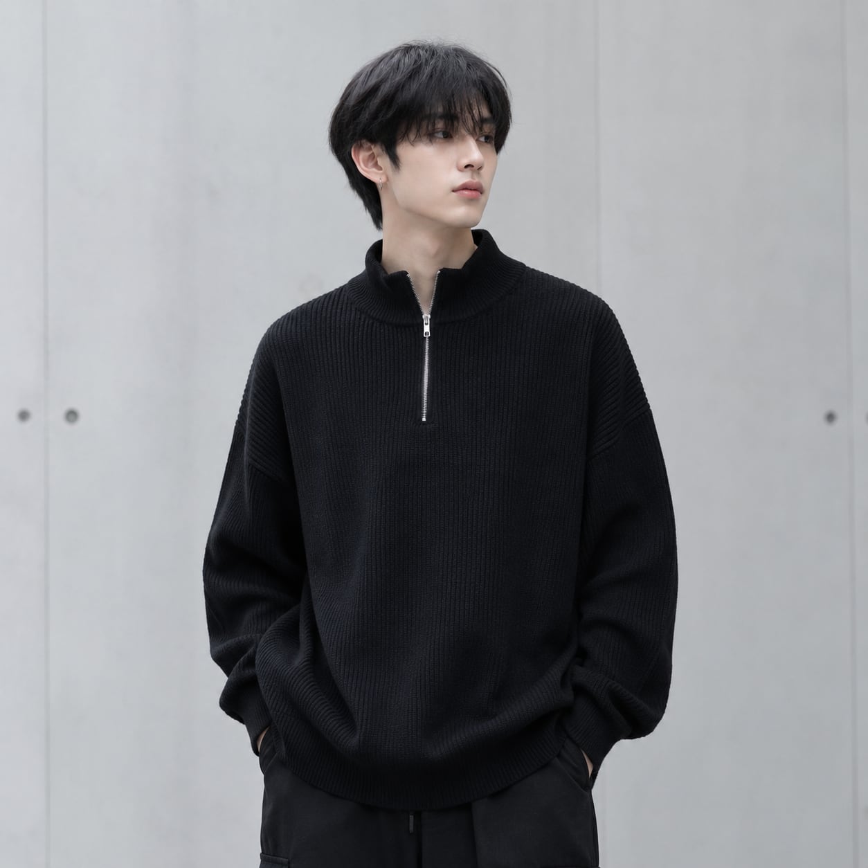 Half zip knit 0010
