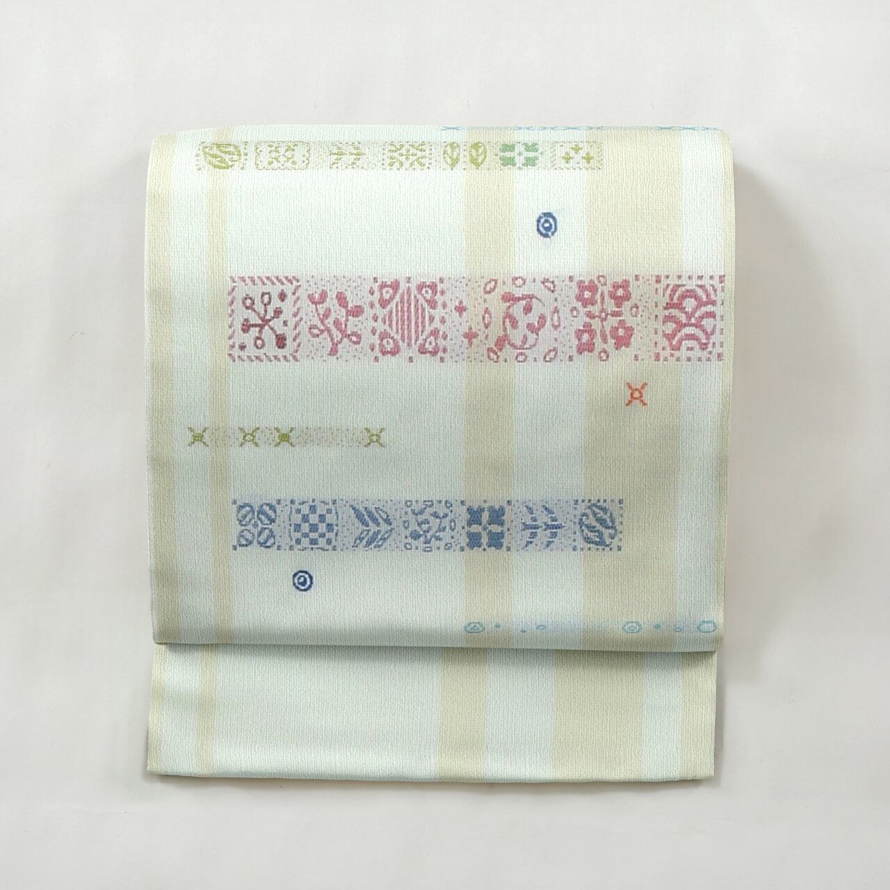 なごや帯（単衣） SOUVENIR (淡ブルー)【ネット限定品 