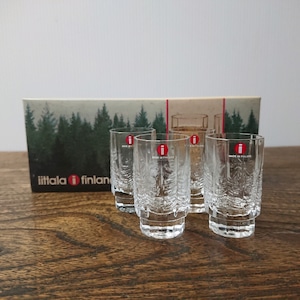 iittala/イッタラ ”KUUSI” ショットグラスset 箱付未使用 Jorma Vennola 廃番