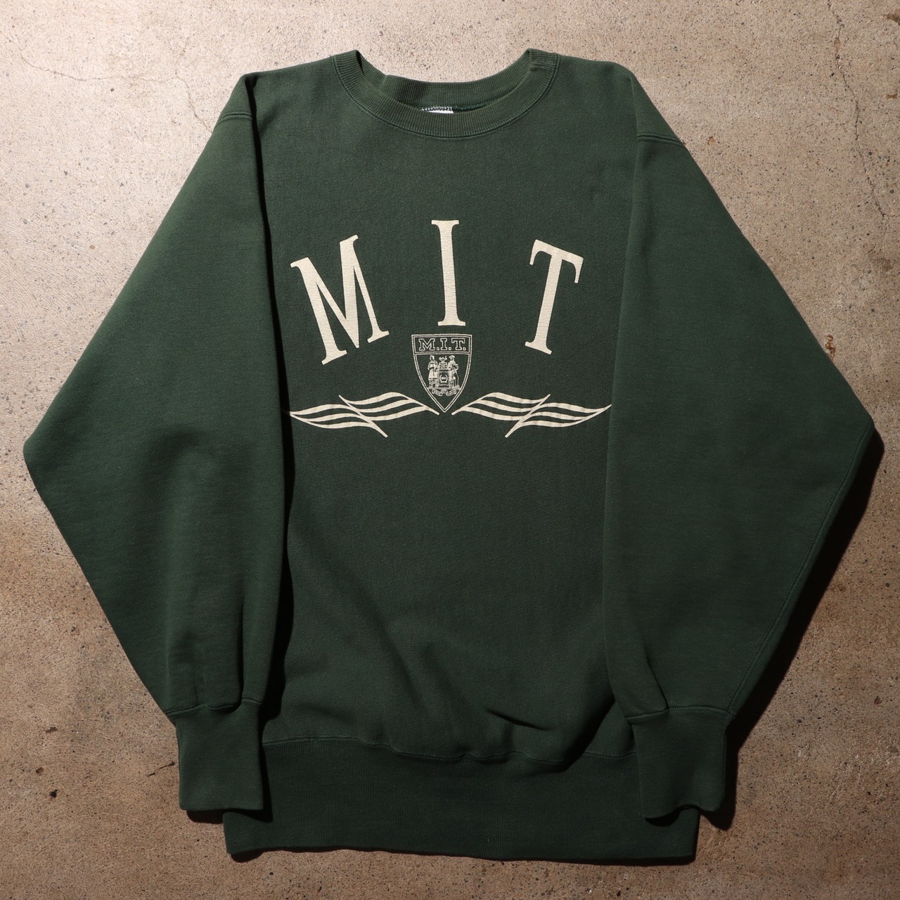 美品 XL MIT 90s USA リバースウィーブ チャンピオン 緑 スウェット グリーン マサチューセッツ Reverse weave champion