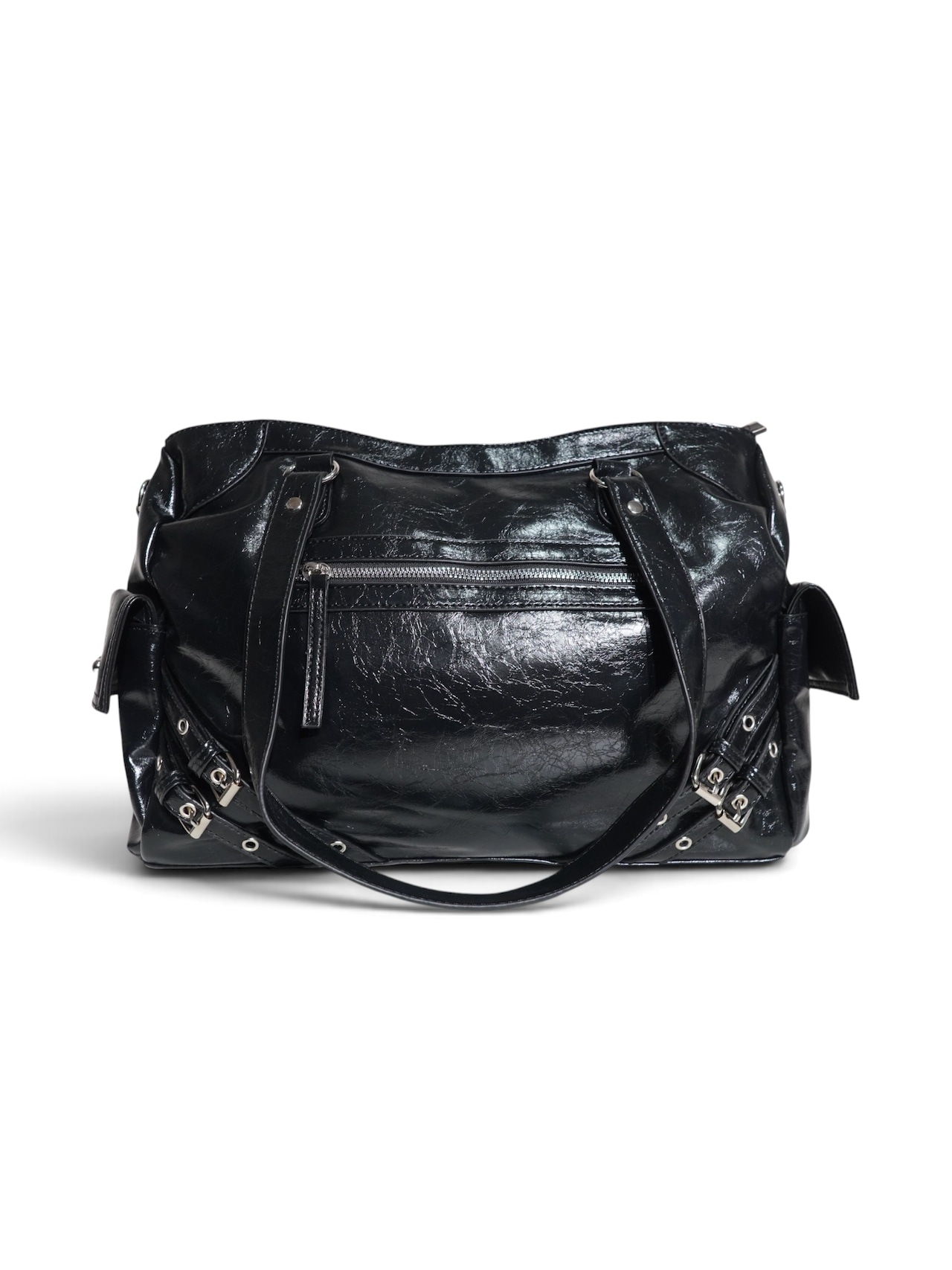 【PLANET STUDIO】 Front Zip Buckle shoulder Bag