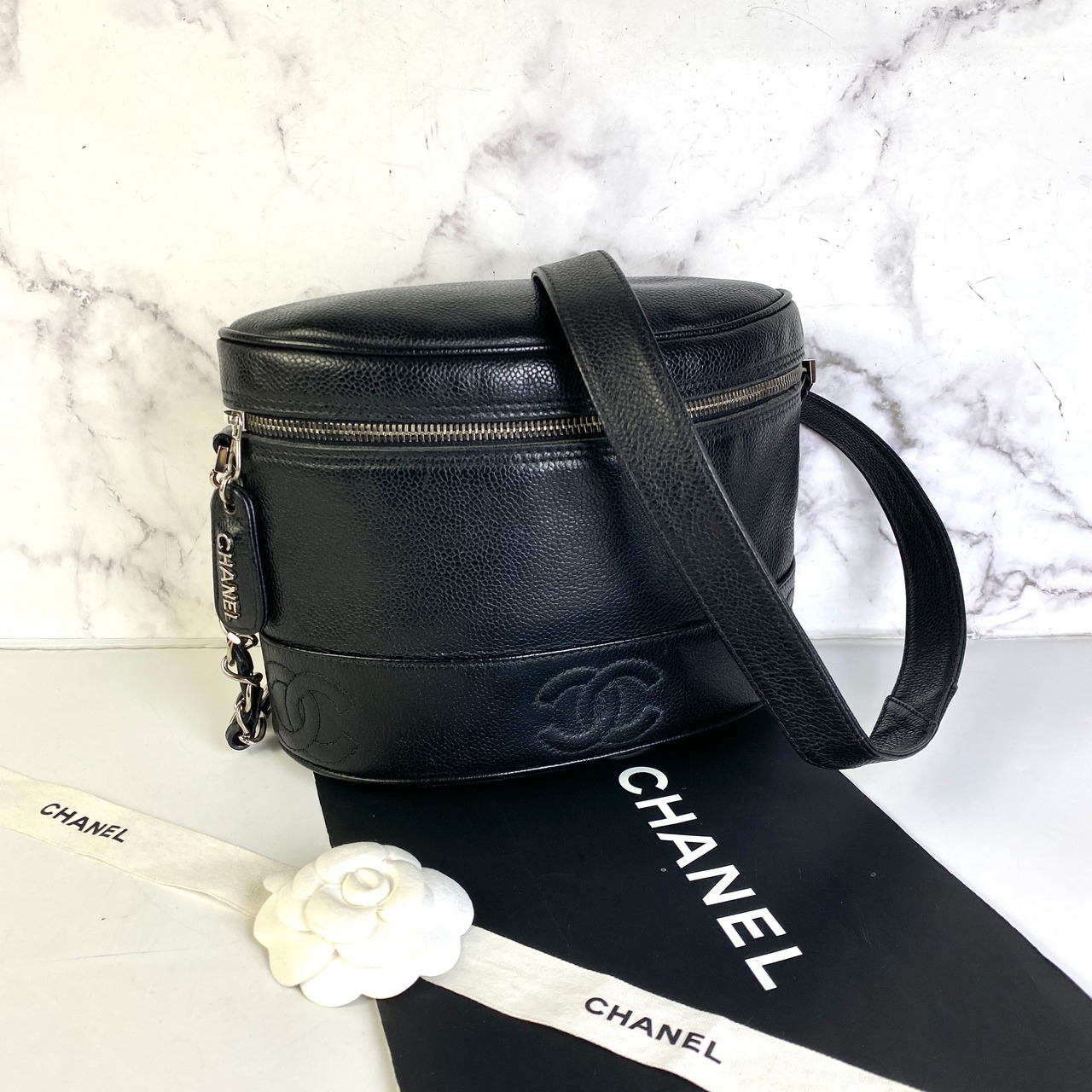 CHANEL シャネル ココマーク キャビアスキン ショルダーバッグ